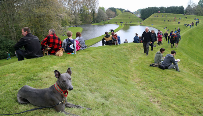 Mr Lowry's visit to Portrack, Garden of Cosmic Speculation, 30th April 2017